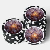 Radiant Crystal Heart Poker Chips (Opstapeling)