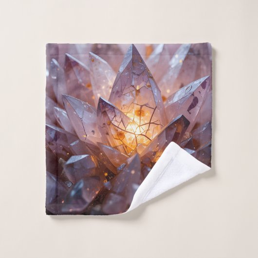 Radiant Crystal Heart Washandje (Wasdoekje)