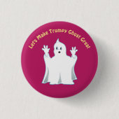 Radiant Cute Trumpy Ghost Ronde Button 3,2 Cm (Voorkant)