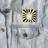 Radiant Cute Trumpy Ghost Vierkante Button 5,1 Cm (In situ)