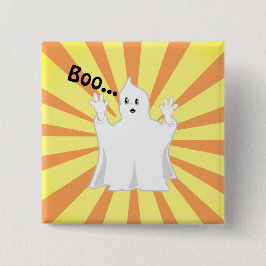 Radiant Cute Trumpy Ghost Vierkante Button 5,1 Cm