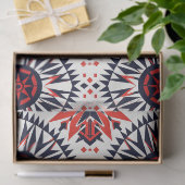 Radiant Cyaan "Cosmic Interlock" Patroon Weefsel P Tissuepapier (Geschenk)