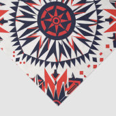 Radiant Cyaan "Cosmic Interlock" Patroon Weefsel P Tissuepapier (Detail)
