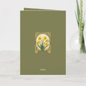 Radiant Daffodil March’s Happy Birthflower Kaart (Achterkant)