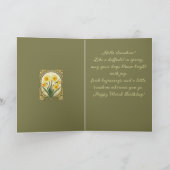 Radiant Daffodil March’s Happy Birthflower Kaart (Binnen)