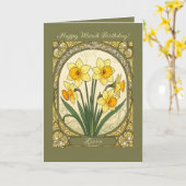 Radiant Daffodil March’s Happy Birthflower Kaart (Gele Bloem)
