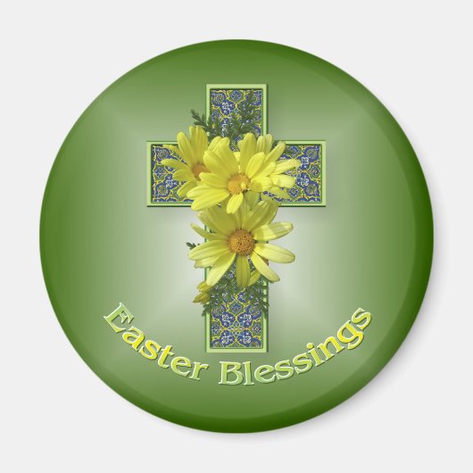 Radiant Daisies Easter Blessings Magnet (Voorkant)