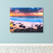 Radiant Dawn: Majestic Sunrise aan het strand Canvas Afdruk (Insitu (Houten vloer))