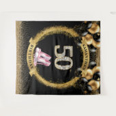 Radiant Diamond Numbers Banner met Blush Heels Wandkleed (Voorkant (horizontaal))