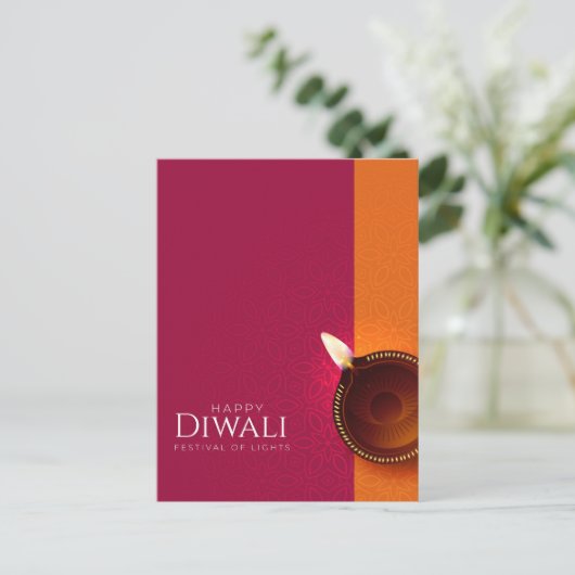 Radiant Diwali Wishes Feestdagenkaart (Staand voorkant)