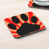 Radiant Dog Paw Print Bier Onderzetter (Linkerzijde)