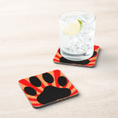 Radiant Dog Paw Print Bier Onderzetter (Rechterzijde)