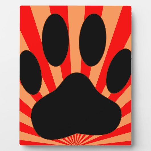 Radiant Dog Paw Print Fotoplaat (Voorkant)