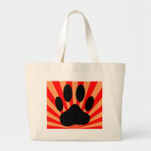 Radiant Dog Paw Print Grote Tote Bag (Voorkant)