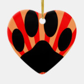 Radiant Dog Paw Print Keramisch Ornament (Voorkant)