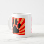 Radiant Dog Paw Print Koffiemok (Voorkant links)