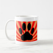 Radiant Dog Paw Print Koffiemok (Links)