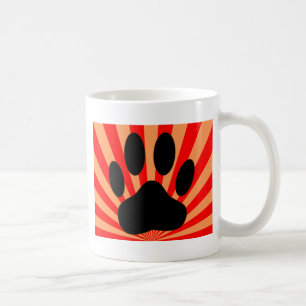 Radiant Dog Paw Print Koffiemok