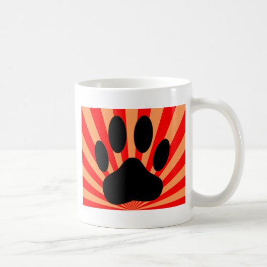Radiant Dog Paw Print Koffiemok (Rechts)