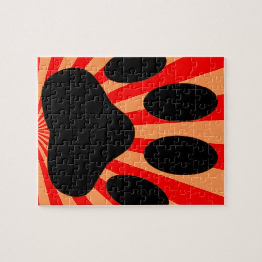 Radiant Dog Paw Print Legpuzzel (Horizontaal)