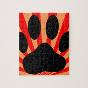 Radiant Dog Paw Print Legpuzzel