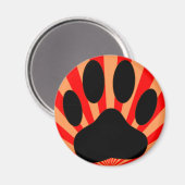 Radiant Dog Paw Print Magneet (Voorkant / Achterkant)
