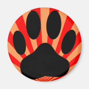 Radiant Dog Paw Print Magneet