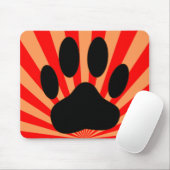 Radiant Dog Paw Print Muismat (Met muis)
