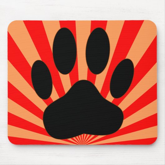 Radiant Dog Paw Print Muismat (Voorkant)