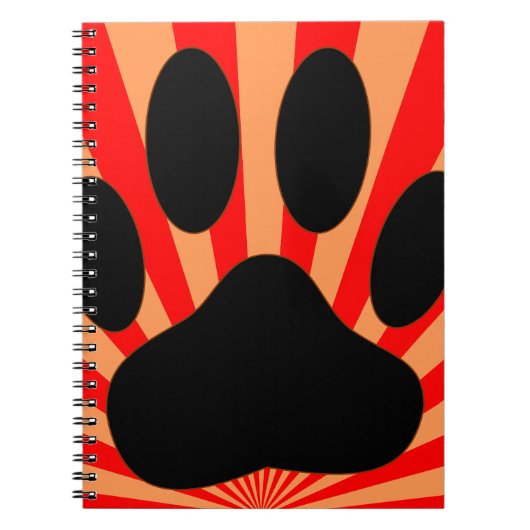 Radiant Dog Paw Print Notitieboek (Voorkant)