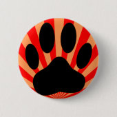 Radiant Dog Paw Print Ronde Button 5,7 Cm (Voorkant)