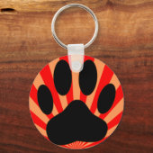 Radiant Dog Paw Print Sleutelhanger (Voorkant)