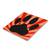 Radiant Dog Paw Print Tegeltje (Zijkant)