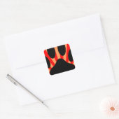Radiant Dog Paw Print Vierkante Sticker (Envelop)