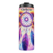Radiant Dreamcatcher met Zonnebloemen en Veren Thermosbeker (Voorkant)
