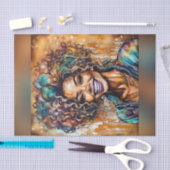 Radiant Ebony Oil Slick Queen Decoupage Papier (Craft)