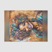 Radiant Ebony Oil Slick Queen Decoupage Papier (Voorkant)