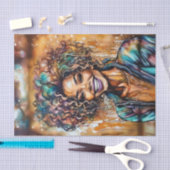 Radiant Ebony Oil Slick Queen Decoupage Papier (Craft)