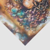 Radiant Ebony Oil Slick Queen Decoupage Papier (Detail)