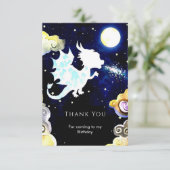 Radiant eenvoudige draak verjaardag bedankkaart (Staand voorkant)