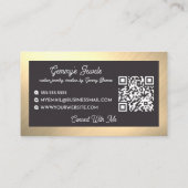 Radiant Elegant Goud Zwart Custom Sieraden Crafter Visitekaartje (Achterkant)
