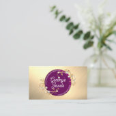 Radiant Elegant Goud Zwart Custom Sieraden Crafter Visitekaartje (Staand voorkant)