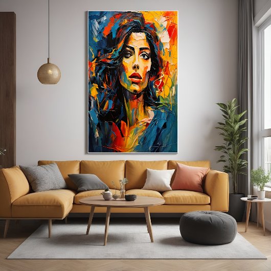 Radiant Expressionist Portrait Art Perfect Poster