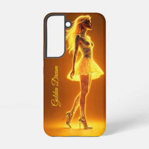 Radiant fantasiemodel lichtgevende gouden gloed samsung galaxy hoesje