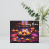Radiant Festiviteiten: Een Diwali viering Briefkaart (Staand voorkant)
