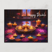 Radiant Festiviteiten: Een Diwali viering Briefkaart (Voorkant)