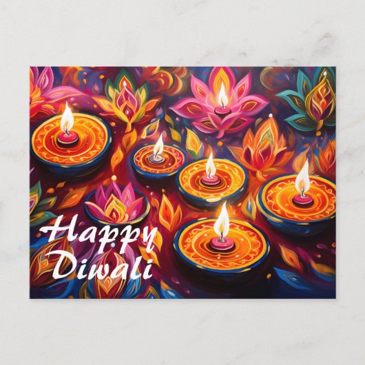 Radiant Festivity: een vrolijke Diwali viering Briefkaart (Voorkant)