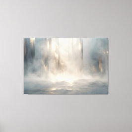 Radiant Field – Luminous Abstract Horizon Canvas W Afdruk