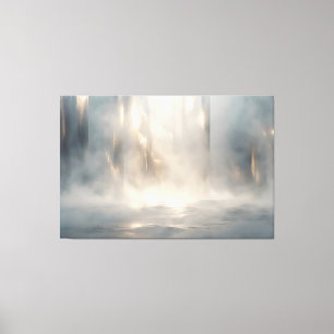 Radiant Field – Luminous Abstract Horizon Canvas W Afdruk