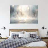 Radiant Field – Luminous Abstract Horizon Canvas W Afdruk (Insitu (Slaapkamer))